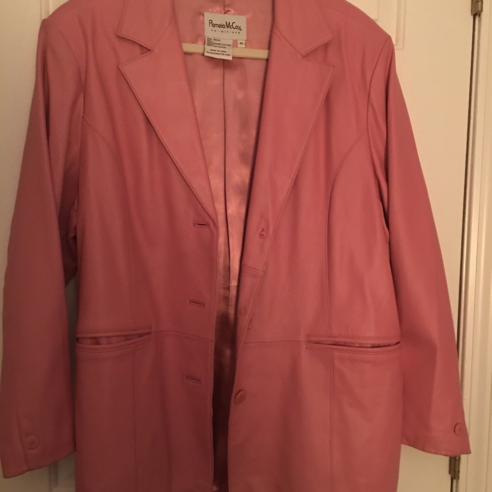 Beautiful Pamela McCoy  leather jacket